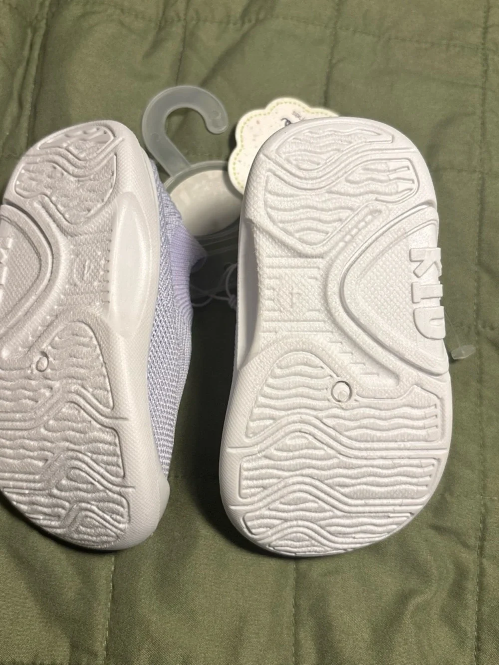 First Steps Baby Knit Slip-On Shoes in Light Lavender